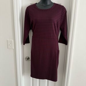NEW Lane Bryant Striped Burgundy Dress 18/20